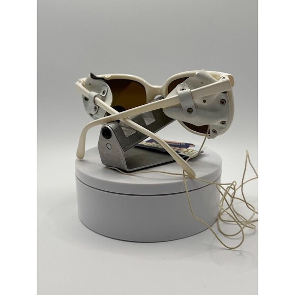 Vintage Cebe Sport Sunglasses | White with Leather Sideshields and Leash France - Picture 8 of 10